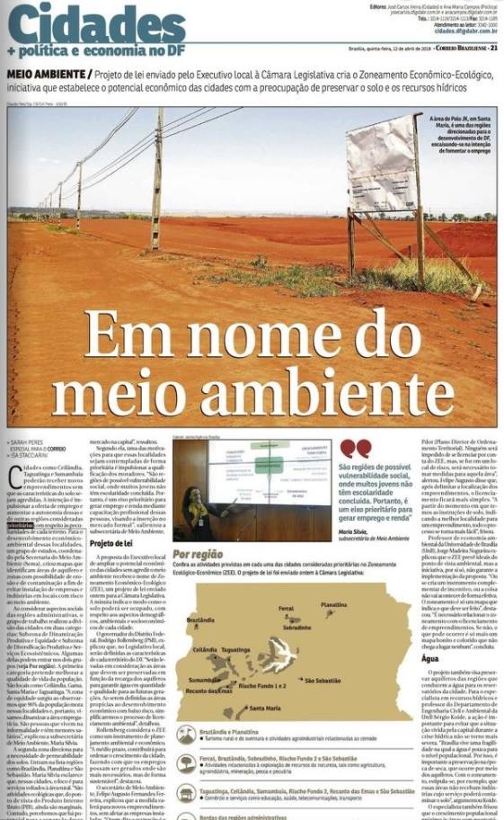 ZEE na CLDF Jornal